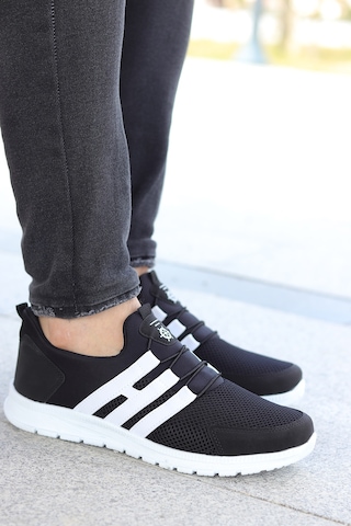 Vojo Huboss Rahat Taban Bağcıksız Erkek Spor Ayakkabı 267800001860 01 Siyah Siyah
