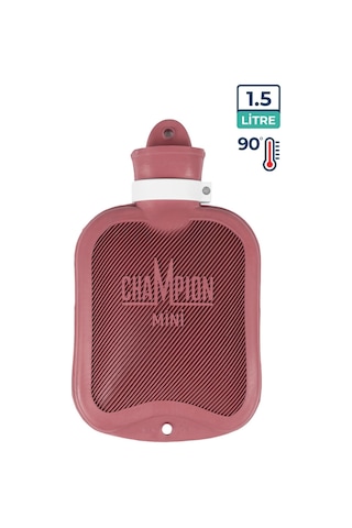 Champion Kauçuk Termofor Kokusuz Mini Sıcak Su Torbası Pembe 1500 ML