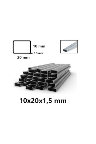 1 Mt Boyasız 10x 20 X 1,2 Mm Kutu Profil 10x20x1,2 Demir 1mt