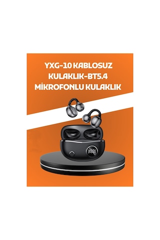 Yxg10 Açık Kulak Bluetooth Kulaklık Klipsli, Güvenli Spor Tasarım,