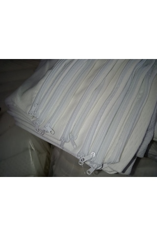 Bambu Petekli Yastık Alezi Fermuarlı Yastık Kılıfı 50x70 Cm 4adet Beyaz