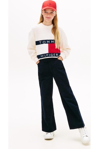 Tommy Hilfiger Kız Çocuk Triko Kg0kg08922 Ekru
