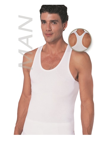 Erkek Beyaz Ribana Atlet % 100 Pamuklu Body Atlet 3'lü Paket 103-3b Beyaz