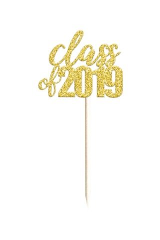 Homyl Mezuniyet Partisi Için 2019 Cake Toppers Altın Altın