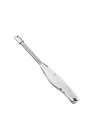 Suofeng Gümüş Beyaz Manyetik Ark Çubuklu Elektrikli Çakmak: 360 Eğilebilir Boyun, Şarj Edilebilir, Açıcı Fonksiyonlu, Mangal Ve Kamp İçin Rüzgarlı Ortamlarda Güvenli Kullanim Çok Renkli