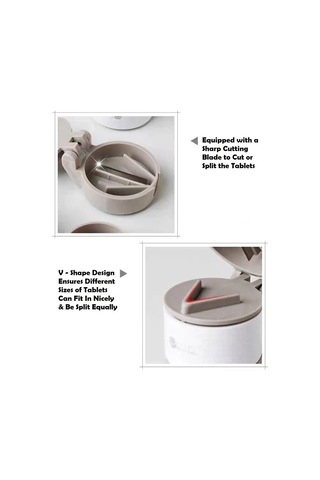 Mufunye 4 Lü İlaç Seti: Kesici, Saklama, Öğütücü Ve Bardak İle Pratik Kullanım