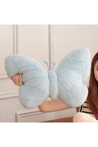 Fastbuy İyileştirilmiş Suntek Kelebek Şeklinde Mavi Yastık Hediyesi, Rahatlatıcı Ve Sevimli Yatak Eşyaları İçin İдеal Mavi