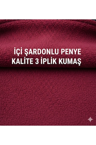 Fumex Unisex Oversize 3 İplik Şardonlu Sweatshirt - Premium Kalite Penye - Kışlık Siyah - Beyaz