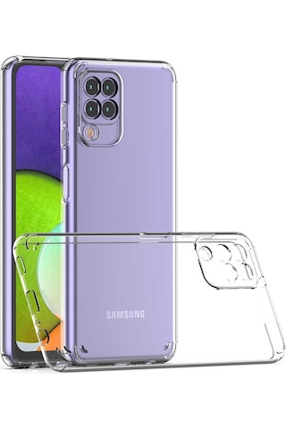 Galaxy A22 4G Kılıf Zore Coss Şeffaf Sert Silikon Kılıf