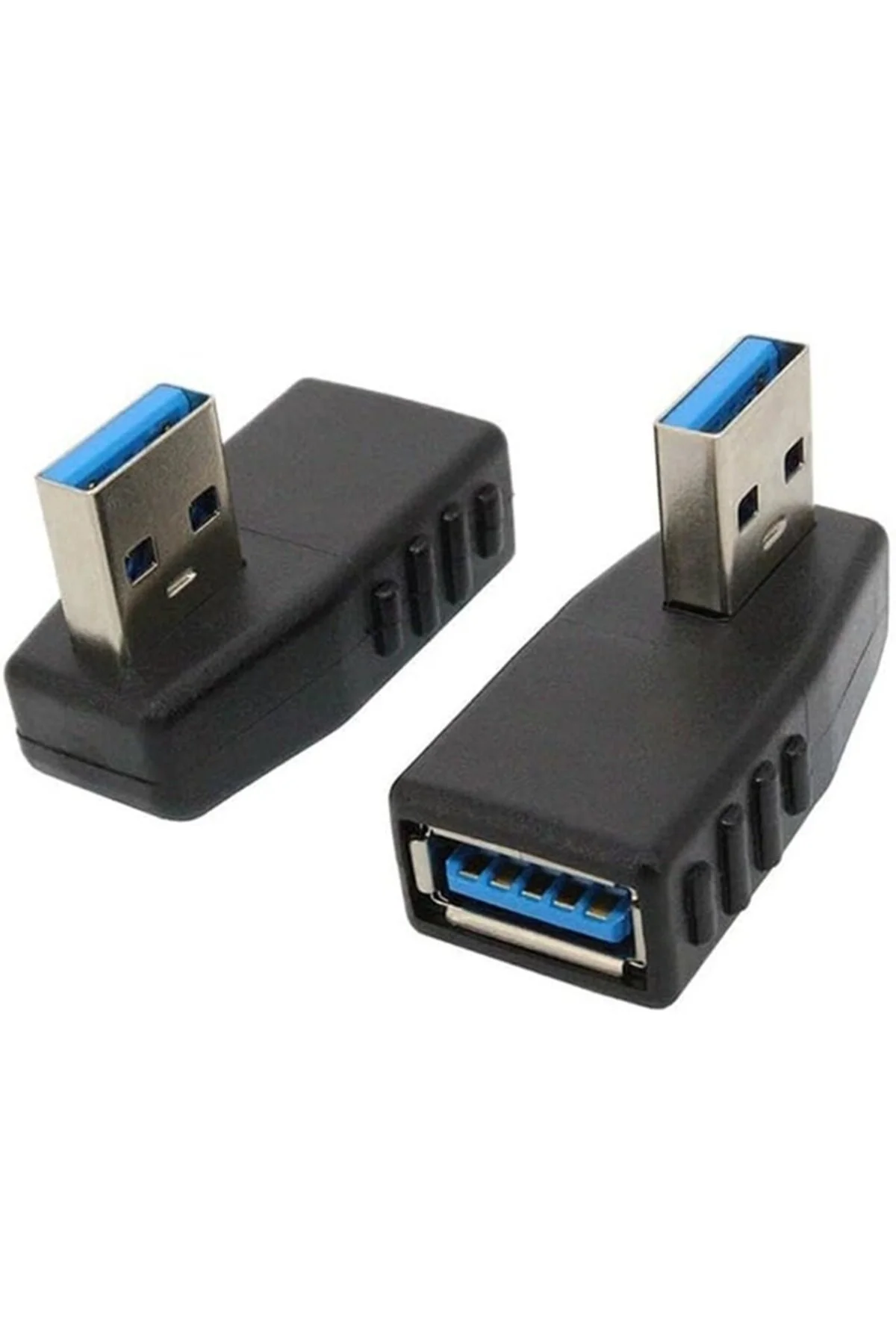 Sol Ve Sağ 90 Derece Adaptör Usb 3.0 Erkek Dişi Açı Uzatma Adaptörü Usb Bağlayıcı Konnektörü