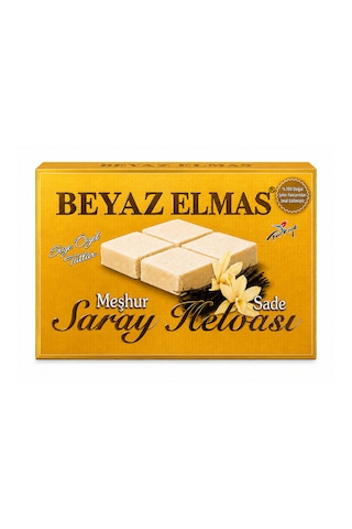 Beyaz Elmas Sade Saray Helvası 400 Gr - %100 Doğal Pancar Şekerli - Geleneksel Tel Helva - İkramlık Ve Hediyelik