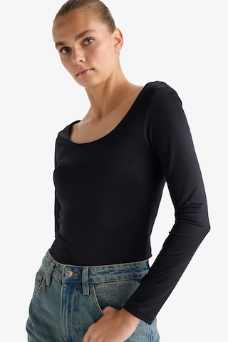 Defacto Kare Yaka Uzun Kollu Çıtçıtlı Body G1403ax25aubk81 Siyah