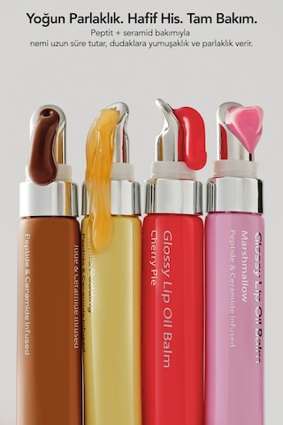 Aurelia Geneve Glossy Lip Oil Nemlendirici Etkili Renkli Lip Balm Vanilla Pudding Bej 12 ML