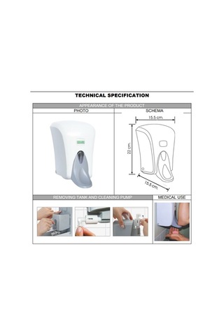 Vialli S6mc Medical Sıvı Sabun Dispenseri 1000 Ml Krom