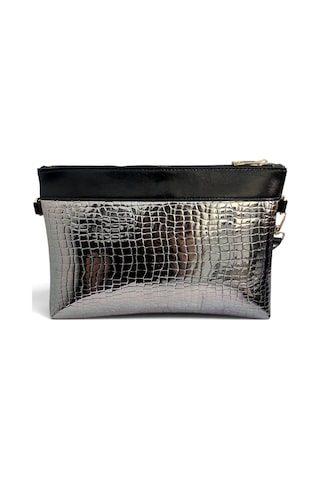 Sanmorris Kadın Suni Deri Ayarlanabilir Çapraz Ve El Askılı Portföy, Clutch Çanta S-1360 Gümüş