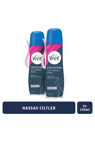 Veet Hassas Ciltler için Tüy Dökücü Krem Sprey 2 x 150 ML