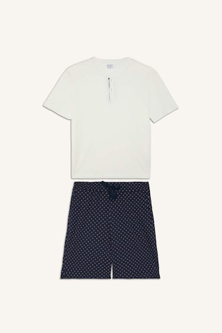 Defacto %100 Pamuk New Regular Fıt 2li Şortlu Pijama Takımı H8680ax26smwt34 Beyaz-wt34