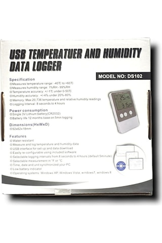 Datalogger - Sıcaklık ve Nem Kayıt (Kaydedici Cihaz)Kalibrasyonlu