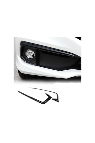 Honda Civic Fc5 Sis Farı Üst Kaşı Çıtası Kaplaması Siyah 2019-