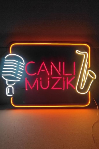 Işıklı Canlı Müzik - Neon Led Tabela Duvar Dekorasyon