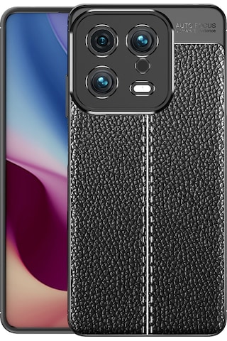 Xiaomi Mi 13 Kılıf Zore Niss Deri Desenli Silikon Kılıf
