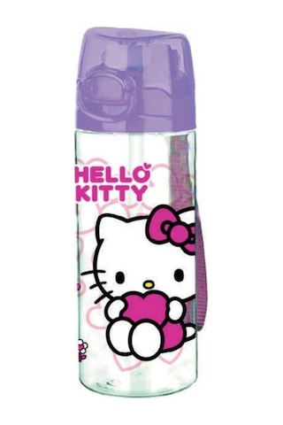 Wiggle Hello Kitty 500ml Plastik Matara Ve Beslenme Kabı Lila
