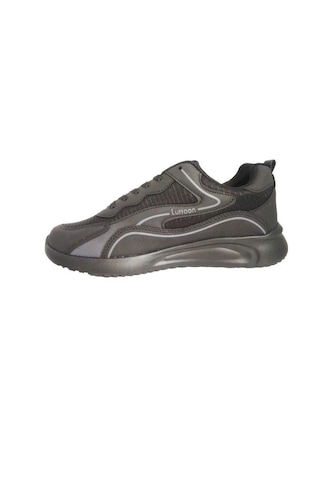Luttoon 4184-24 Deri Anatomik Hafıza Taban Erkek Sneaker Siyah Füme Siyah