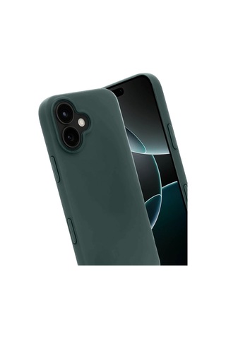 Apple İphone Uyumlu 17 First Silikon - Koyu Yeşil Renk