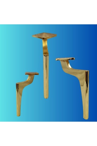 14 Cm Metal Zirve Ayak Koltuk Ayağı Mobilya Ayağı Ünite Ayağı Konsol Ayağı Puf Berjer Ayağı Gold