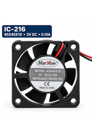 Marxlow Ic-216 40x40x10mm 5v Dc 0.10a Fan Soğutucu Mini Dc Fan Marxlow Ic-216 40x40x10mm 5v Dc 0.10a Fan Soğutucu Mini Dc Fan