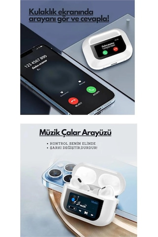 Air Pro 2 Anc Dokunmatik Ekranlı Bluetooth Kulaklık İos Android Tüm Telefonlara Uyumlu Kulaklık