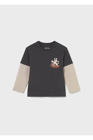 Mayoral Uzun Kollu Erkek Bebek T-shirt 2062 Gri