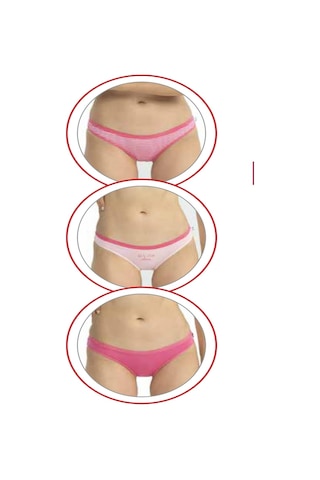 U.s Polo Assn. 66433 Kadın Karışık Desen Pamuklu 3'lü Slip Külot-fuşya Fuşya