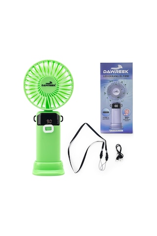 Dawreek Bt0260 Led Göstergeli El Fanı Yeşil