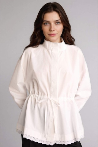 Defacto Regular Fıt Poplin Uzun Kollu Tunik H2401ax26smwt34 Beyaz-wt34