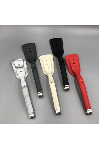 Youmex Gri 2'li Multifonksiyonlu Mutfak Aleti: Izgara, Omlet, Pizza Ve Biftek İçin Isı Dayanıklı Silikon Spatula Ve夹 Gri