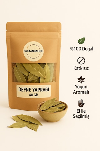Sultanbahçe Defne Yaprağı 40 G Doğal, Katkısız, Yoğun Kokulu Baharat