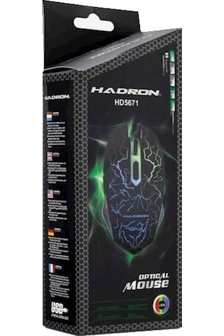 Hadron HD5671 Işıklı Kablolu Oyuncu Mouse