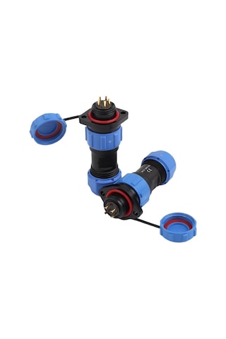 Sp17 Panel Konektör Soketi Flanş Elektrik Kablo Teli Ip68 2/3/4/5/7/9/10 P Kablo Konektörü Sp17-4f