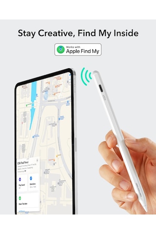 Geo Apple iPad Uyumlu Find My Özellikli Type-c Şarj Girişli Dijital Dokunmatik Kalem