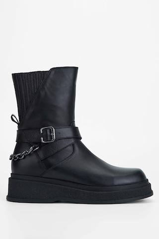 Tamer Tanca Kadın Hakiki Deri Siyah Deri Casual Bot 231 1058 Bn Bot Sk23/24 Sıyah Dr Siyah