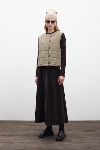 Kapitone Kısa Fit Yelek Yeşil Yeşil