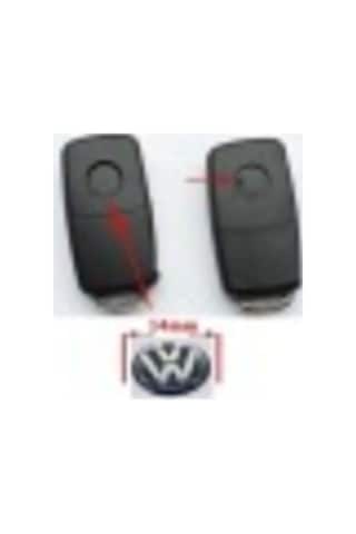 Volkswagen Anahtar Logosu 14mm Vw Kumanda Logosu 2 Adet 3c0837891