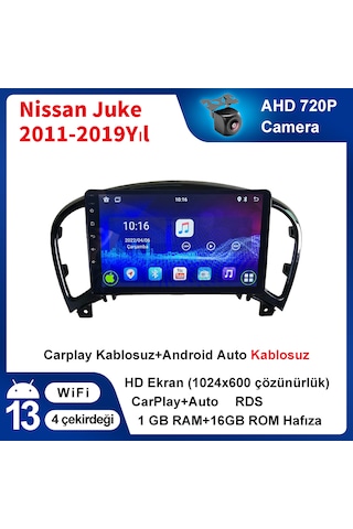 Nissan Juke 2011-2019yıl 1gb Ram 16gb Rom Carplay Multimedya Navi