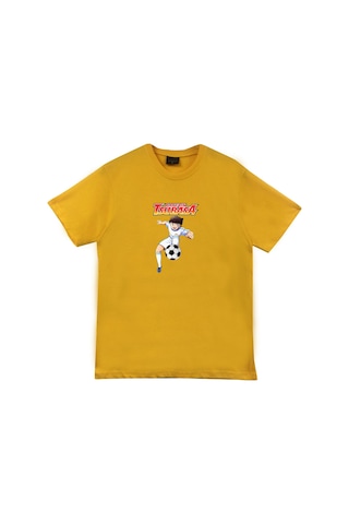 Captain Tsubasa Anime Baskılı Tshir Siyah