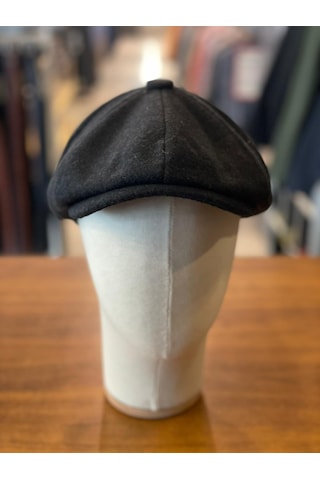 Hamze Peaky Blinders Tarz İngiliz Model Kaşe Kumaş Kasket Şapka Antrasit