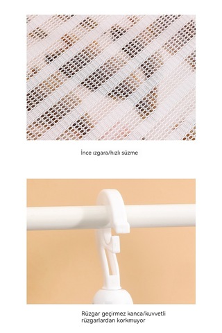 4 Katmanlı Kurutma Ağı Katlanabilir Sinek Kafesi - Beyaz