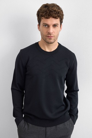 Back & Bond Erkek Kazak B35w40042 102 Siyah Siyah