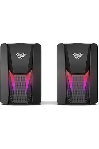 Aula N-108 1+1 Usb / Aux Stereo 2.0 Rgb Masaüstü Gaming Oyuncu Hoparlör Speaker Ses Sistemi