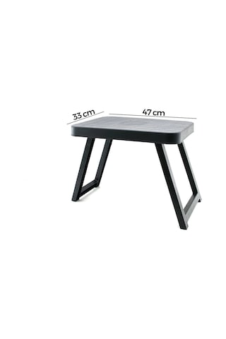 10 Adet Küçük 47x33cm Kamp - Piknik Masası Siyah Plastik Katlanabilir Ayaklı 38cm Bx40 Açık Gri